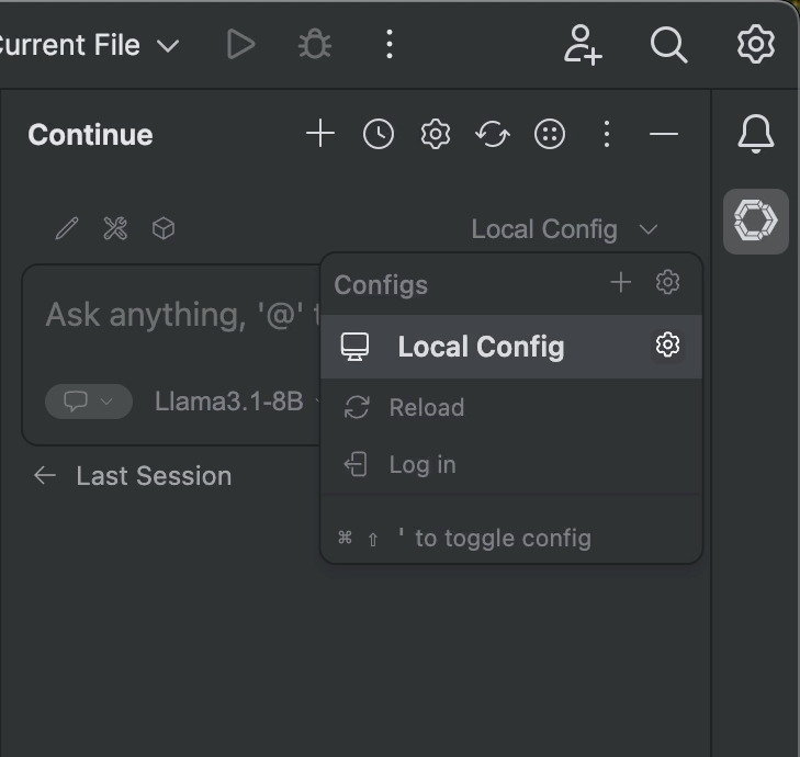 Open local config