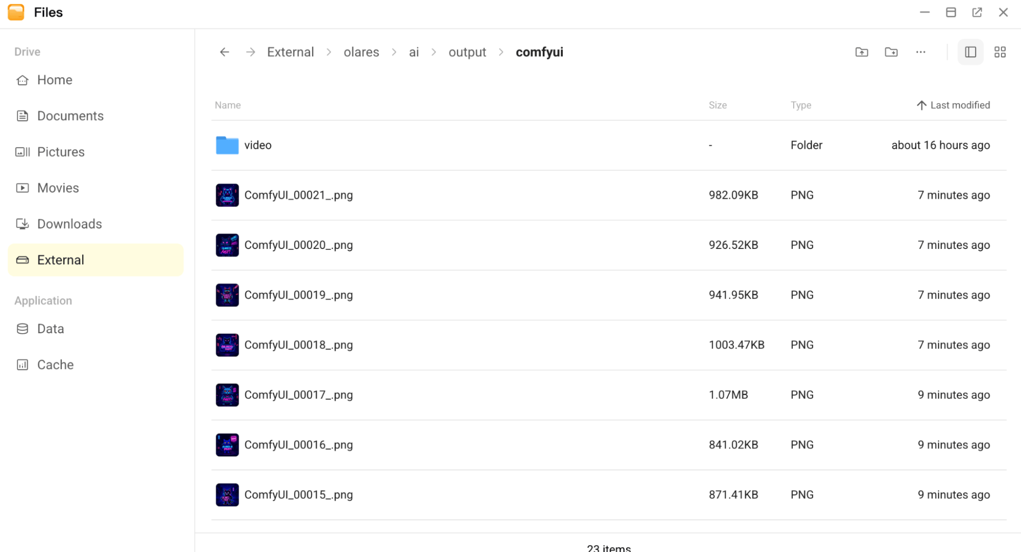 View output files