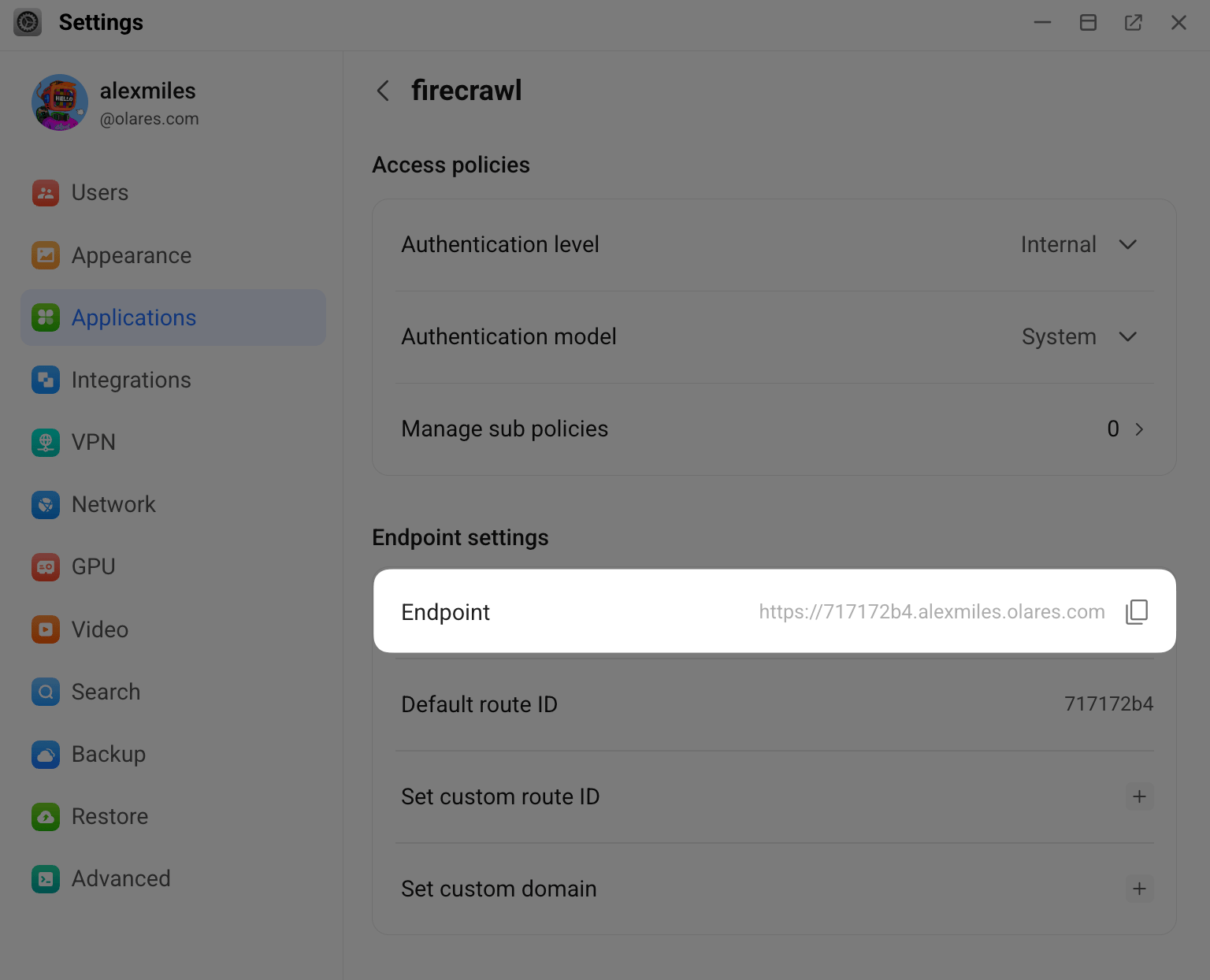Firecrawl endpoint