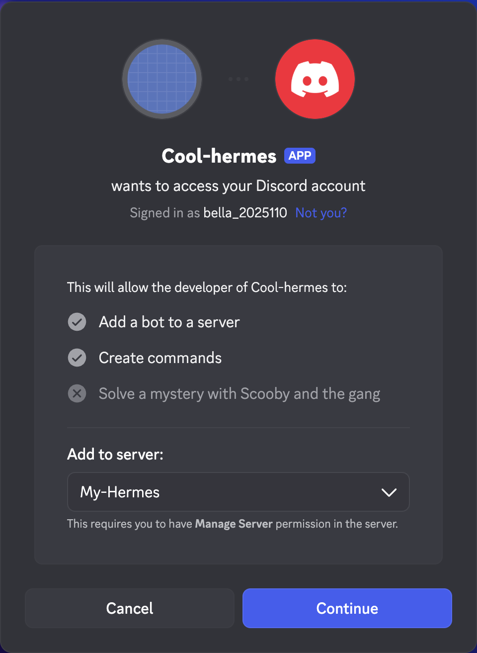 Add Discord bot to server