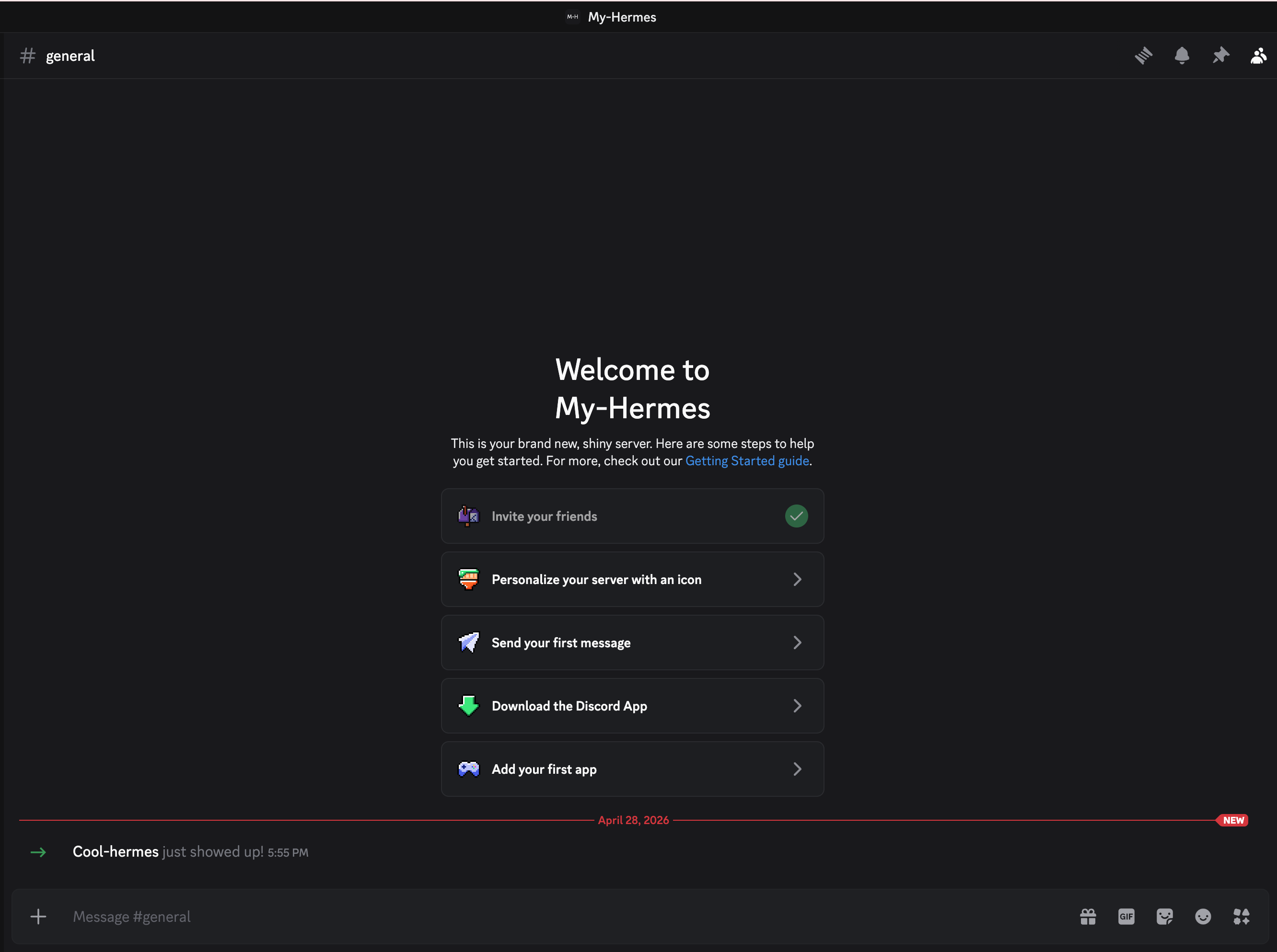Bot added to server