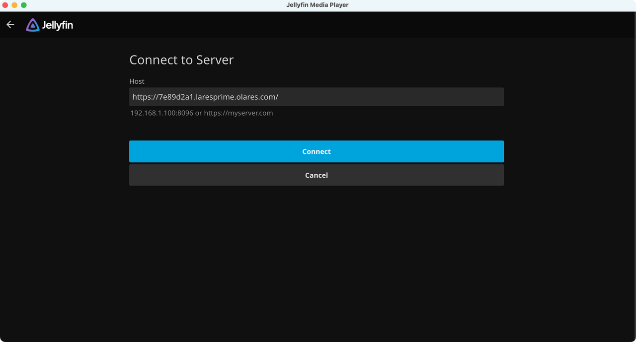 Connect to server