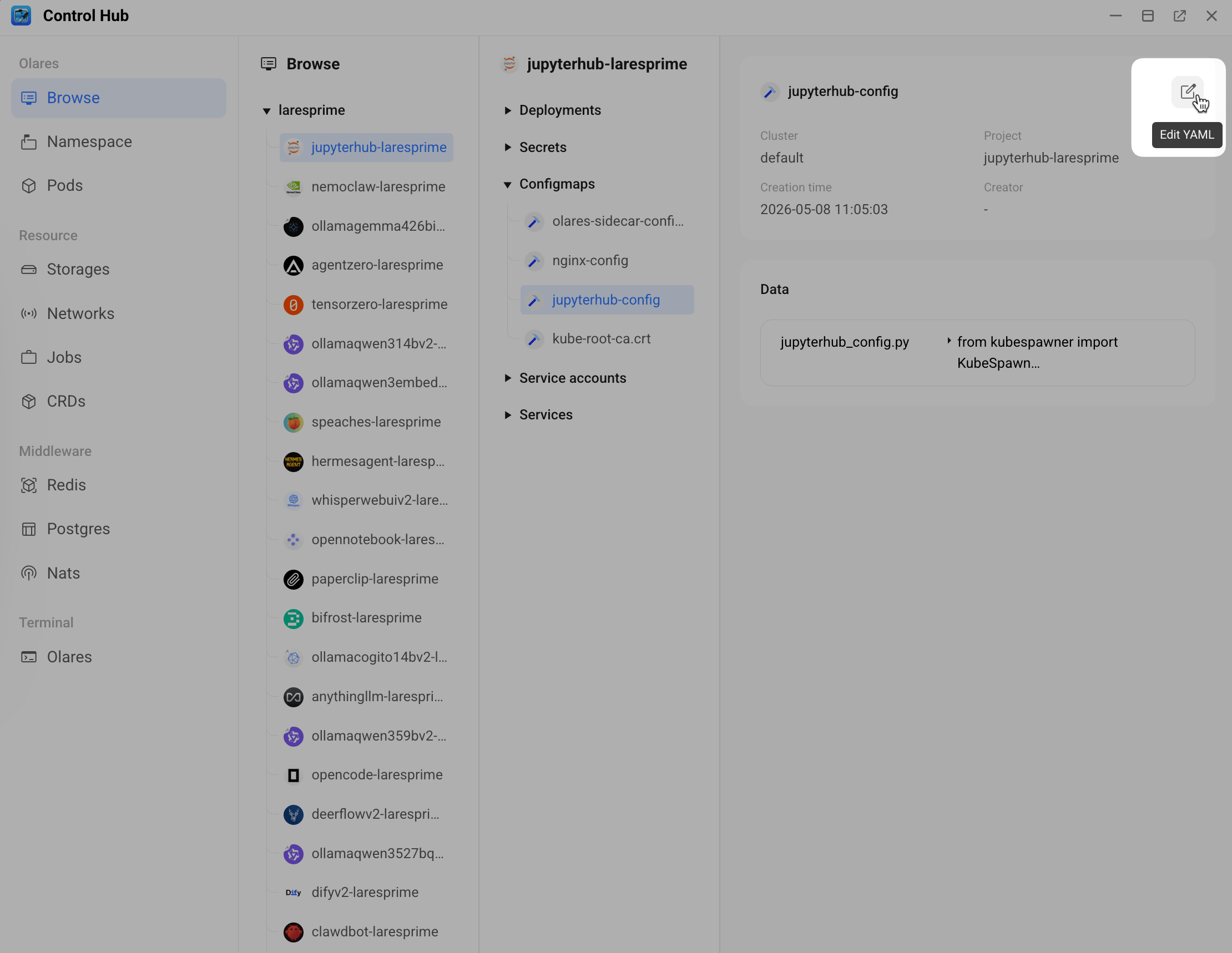 JupyterHub ConfigMap