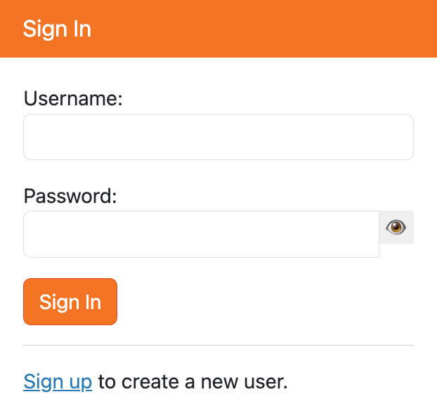 JupyterHub sign-in page