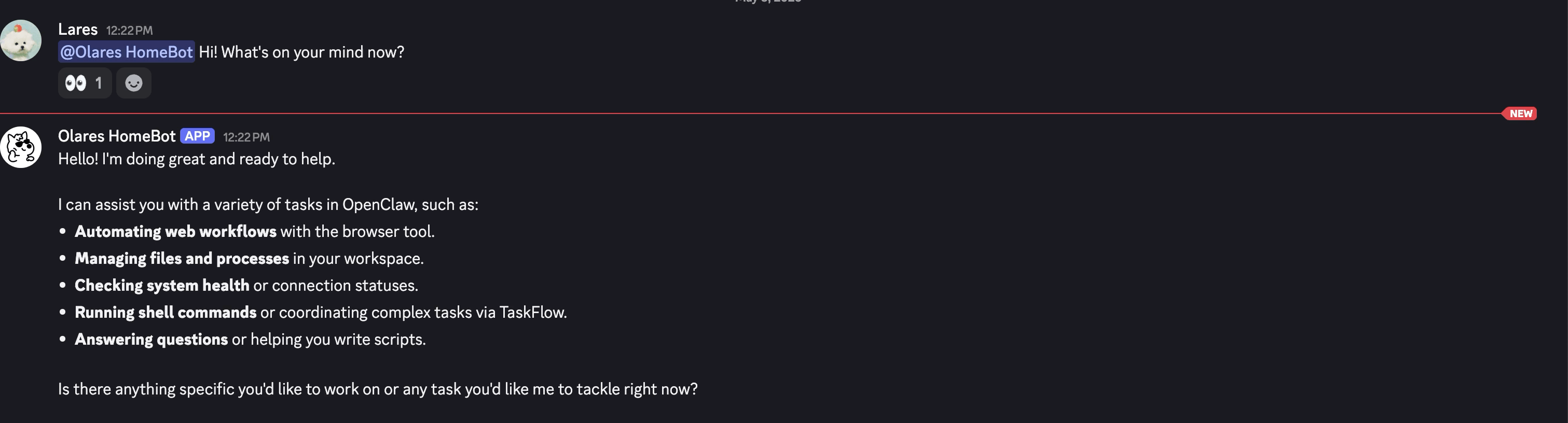 在 Discord 中与 Agent 聊天