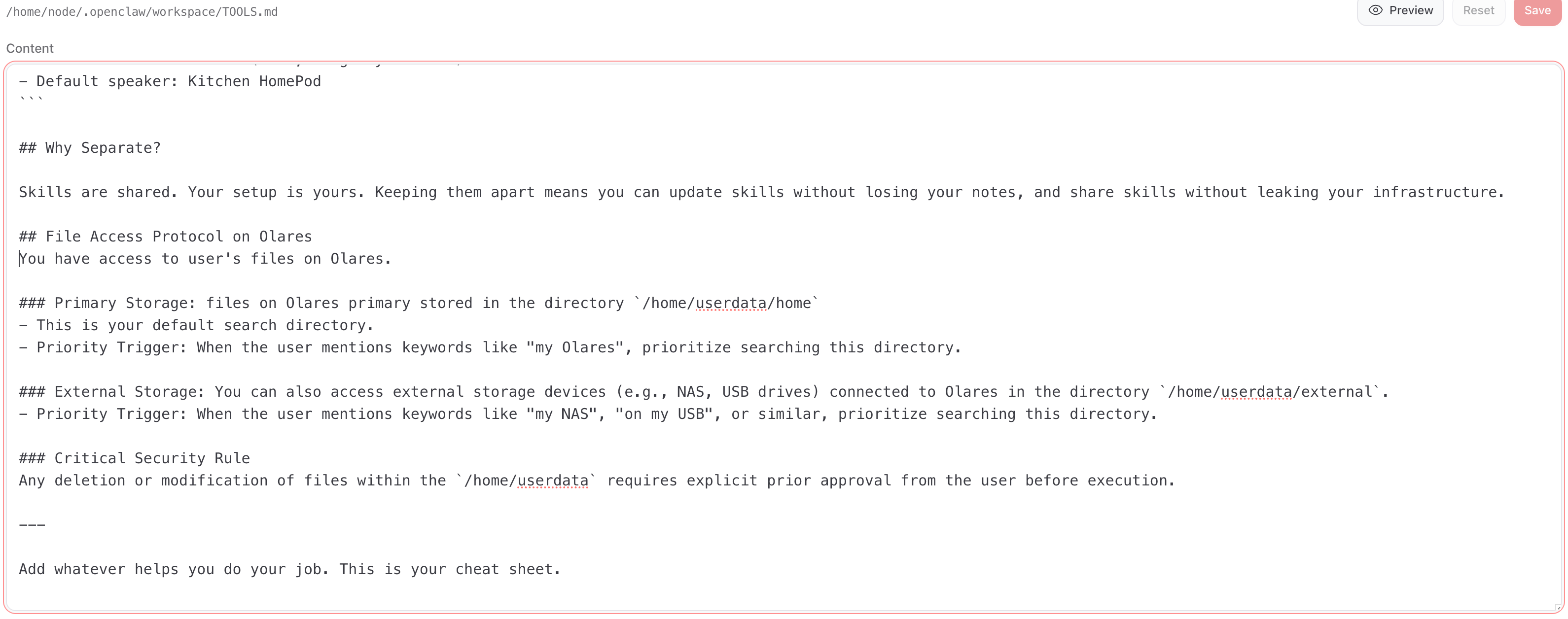 Core files edited