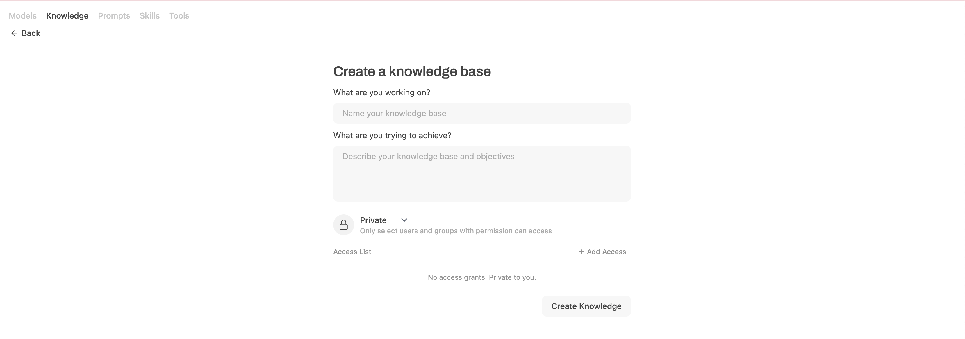 Create knowledge