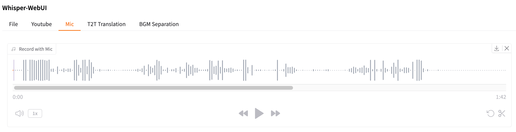 Mic recorded