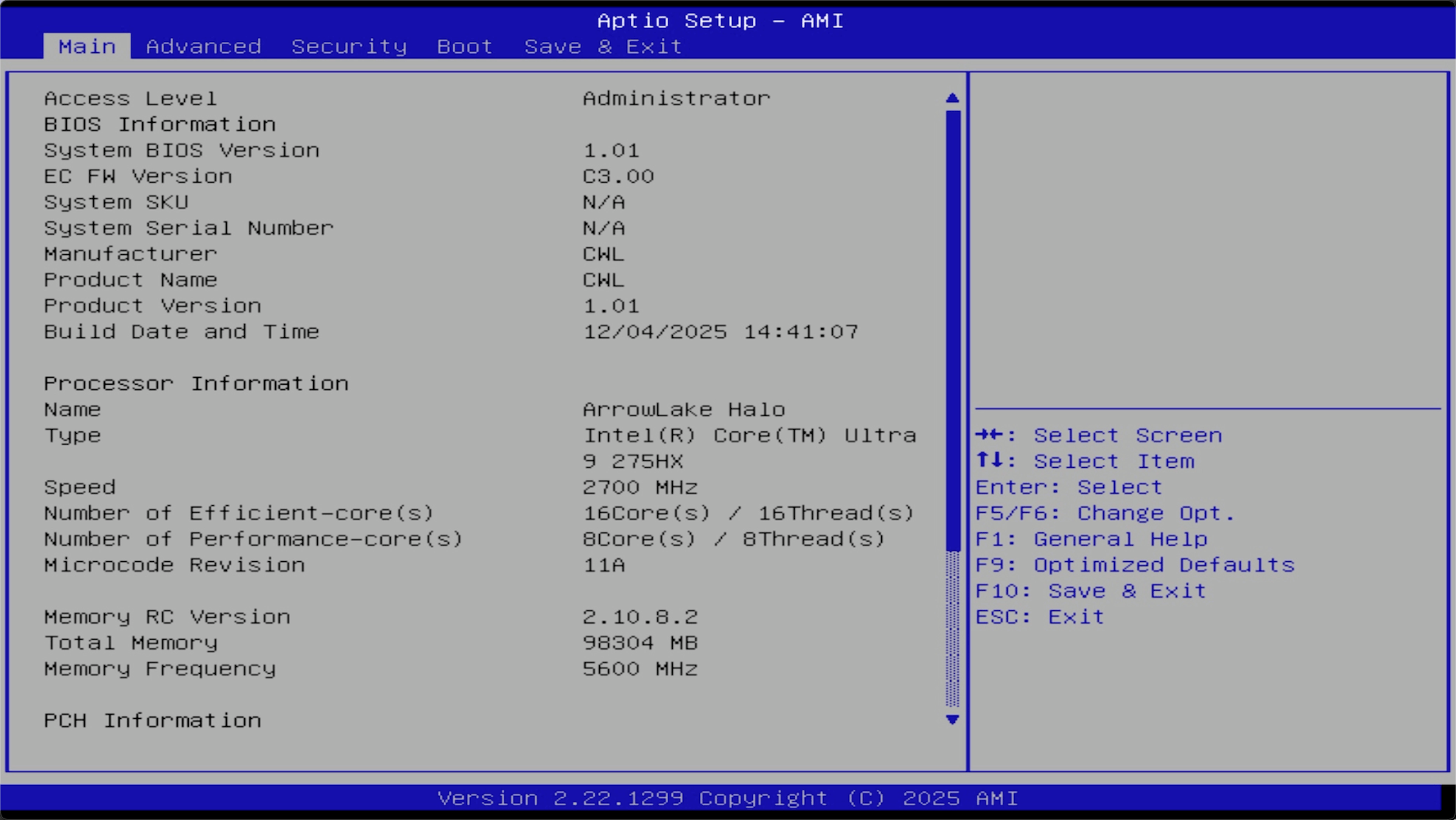 BIOS setup
