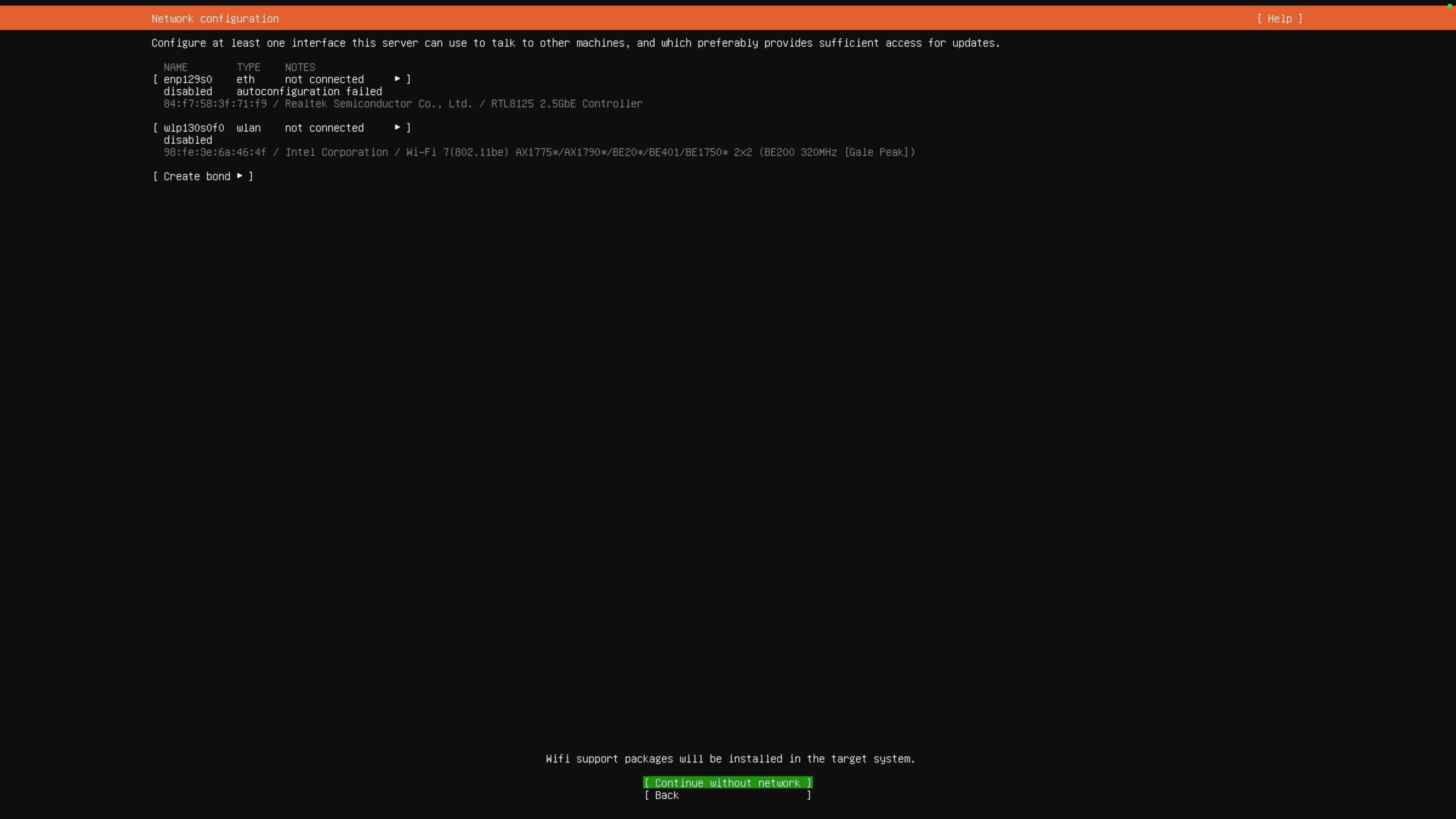 Ubuntu network config
