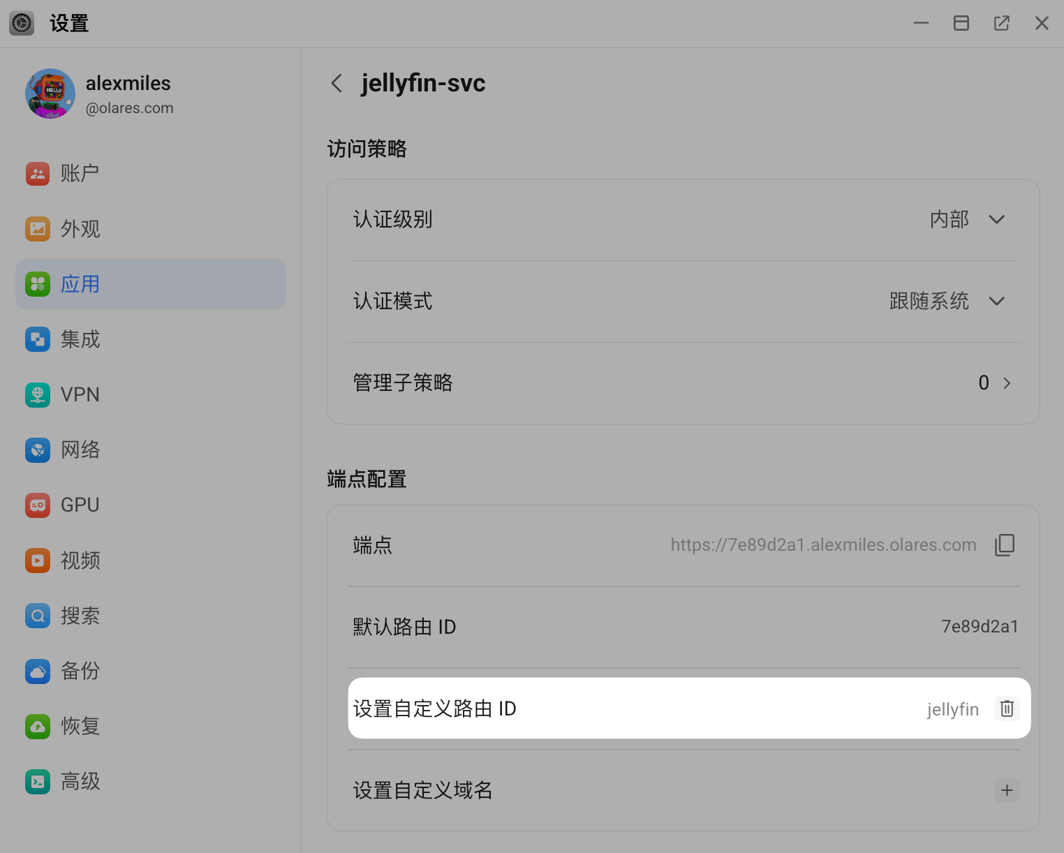 自定义路由 ID